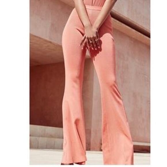 House of CB London Inna Peach Pandage Trousers/Pants Size XS NWT - Picture 2 of 9